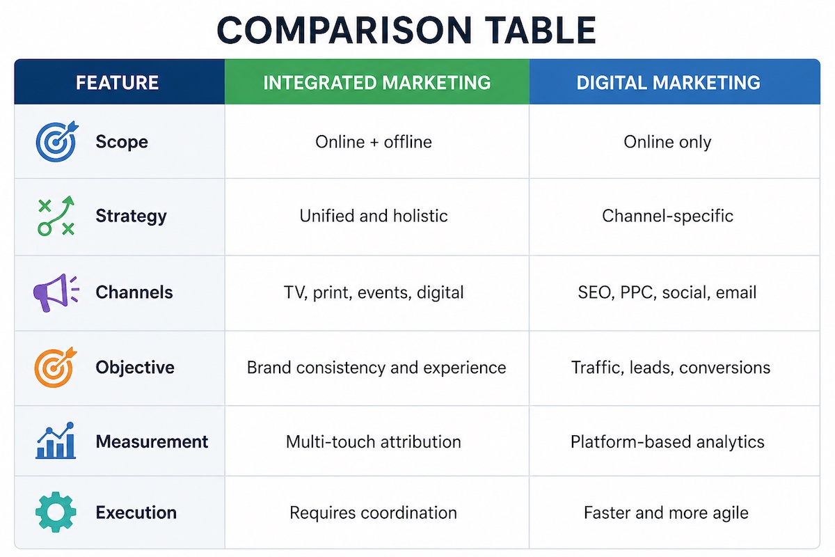 integrated vs digital marketing - Impakt Digital - Impakt Digital integrated vs digital marketing